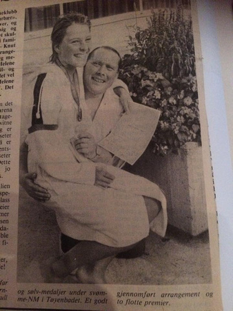 1983 Helene Bjørnstad med far Knut Bjørnsttad